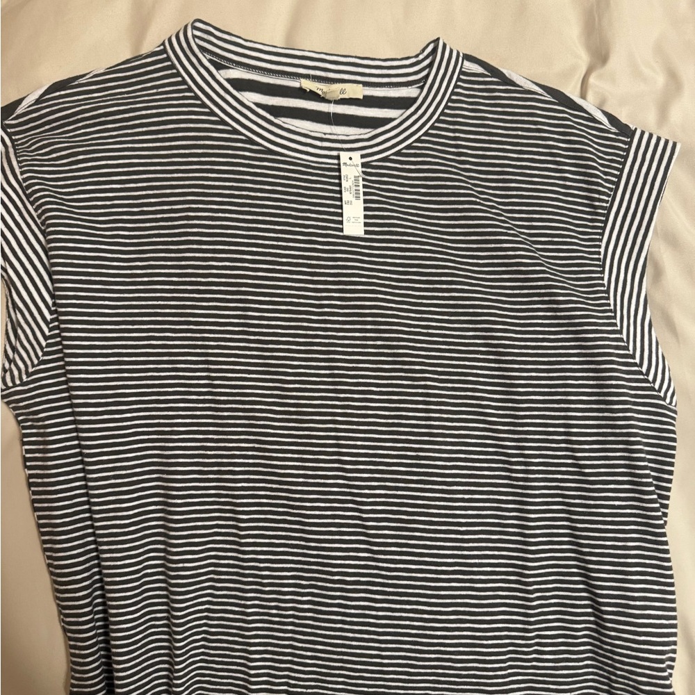 Black and White Striped Top